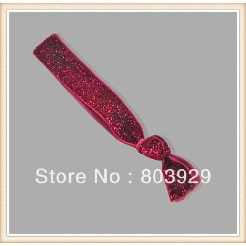 5/8" Stretch Metallic Velvet Ribbon Hair Tie