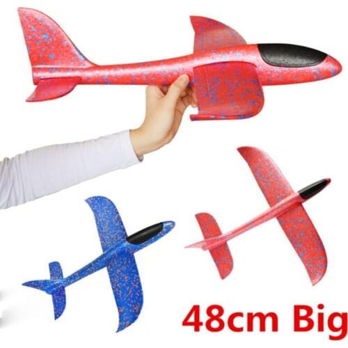 5pcs Big Hand Launch Throwing Glider Aircraft Inertial Foam EPP Airplane Toy Children Plane Models Outdoor Fun Toy