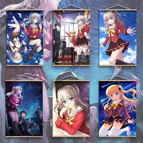 Anime Charlotte Diamond Painting 5D DIY Diamond Embroidery Full Round Drill Cross Stitch Kits Mosaic Wall Art Home Decoration