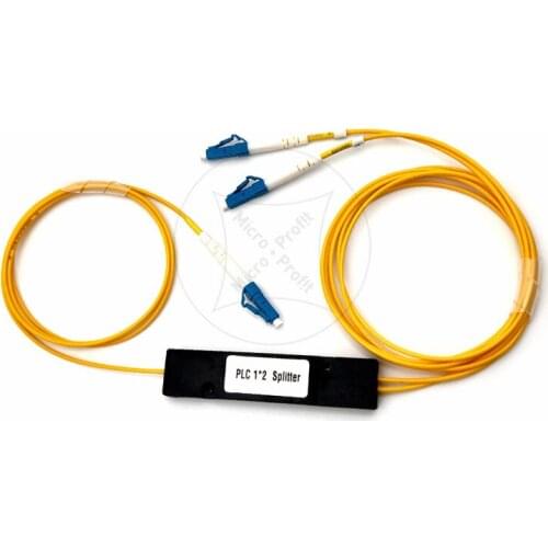 Free Shipping 6pcs/lot Fiber Optic FBT Splitter LC/UPC Connector 1x2 SM 1310/1550nmUniversal Connector