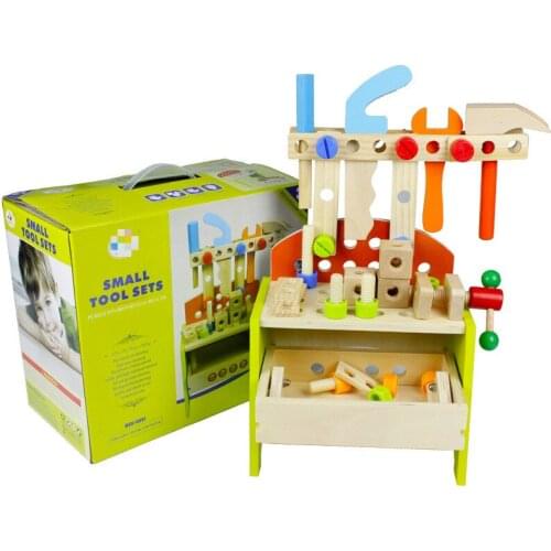Wooden Multifunctional toolbox toy, baby disassembly toolbox, child repair toolbox, toy boy outfit