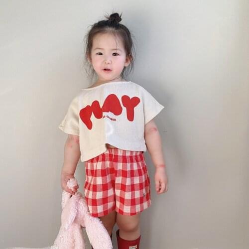 Children Girls T-shirls Bobo 2021 Summer Girls Short Sleeve Letter pattern Printed Cute Kids Girls Short Tops for 1-11y