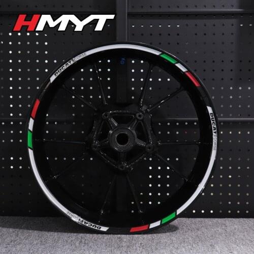 For DUCAT 821 795 796 797 848 959 1199 motorcycle 17 inch wheel hub waterproof reflective sticker wheel Decal