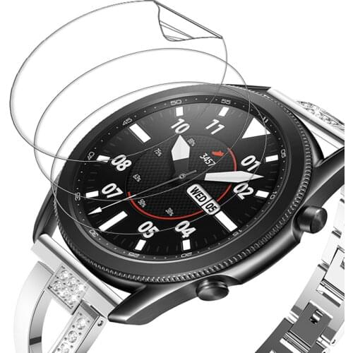 For galaxy watch 3 screen protector film 45mm 41mm for samsung galaxy watch 3 41mm 45mm TPU Clear Film Not Tempered Glass cover
