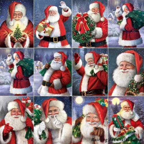 Full Square/round Drill Santa Claus 5D Diy Diamond Painting Embroidery Mosaic Pictures Home Decor Handmade Gifts New Explosion