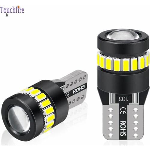 100Pcs T10 Led Canbus W5W 168 194 LED Bulb 3014-18SMD 3030-1SMD Car Dome Reading Lamp License Plate Light Clearance 6000K 12V