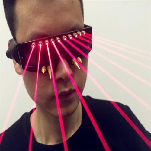 T93 DJ laser glasses disco bar mens wears glasses ballroom dance laser projector stage wears glasses red color laser lighted