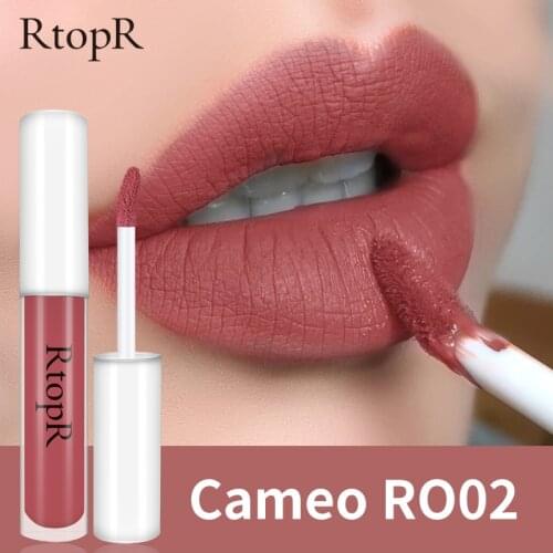 Hot-selling RtopR Matte Velvet Lip Gloss Waterproof Lip Glaze Long-lasting Lipstick Nourishing Moisturizing Lipstick Makeup