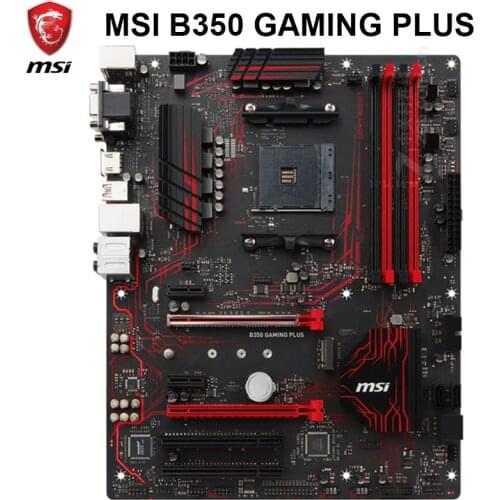 Socket AM4 MSI B350 GAMING PLUS Motherboard DDR4 64GB AMD B350 AMD RYZEN M.2 Original Desktop B350-Plus Mainboard DDR4 SATA III
