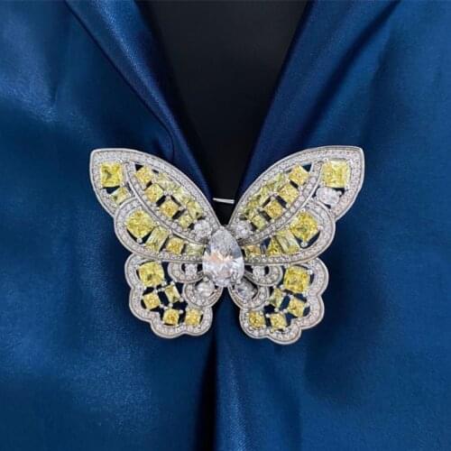 Designer Fashion 925 Sterling Silver Jewelry 5A Cubic Zirconia Party Brooch