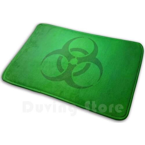 Green Poison Gas Biohazard Soft Non-Slip Mat Rug 2934 Carpet Cushion Biohazard Symbol Danger Gas Poison Green Nurgle