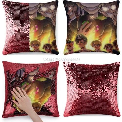 Battle For One Dream Team Smp War Sequin Pillowcase Magical Cushions Cover 40X40cm Mermaid Dream Dream Smp Mine Fall Hilfiger Tu