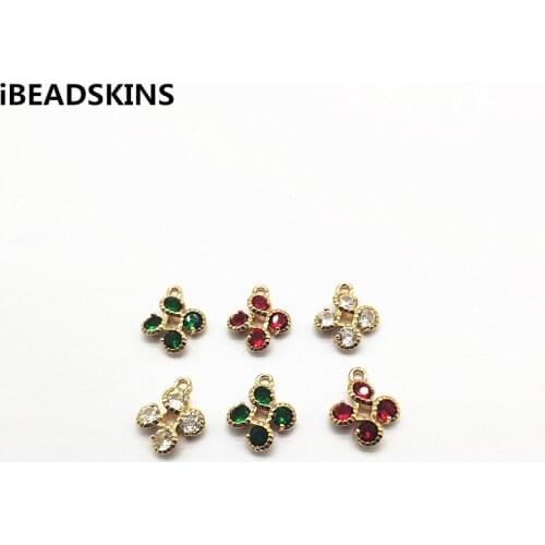 New arrival! 17x14mm 50pcs Zircon Flower shape charm/Connectors for Necklace,Earrings parts,Accessories,hand Made Jewelry DIY