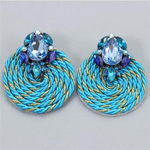 JUJIA New Enthic Earrings for Women Vintage Boho Handmade Crystal Drop Earring Fashion Jewerly Wholesale