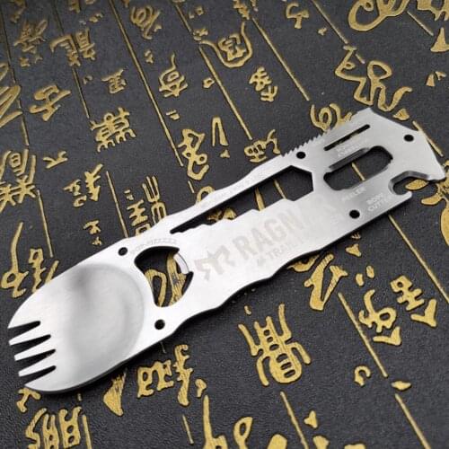 Outdoor Tableware Cutlery Fork Spoon Knife Bottle Opener Picnic Survival Tools Useful Camping Backpacking Cutlery Spork