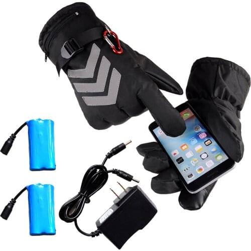 Snowmobile Ski Heated Gloves Snowboarding Thermal Gloves Snow Winter Sport Motorcycle Men Women Mittens Heating Battery Gloves