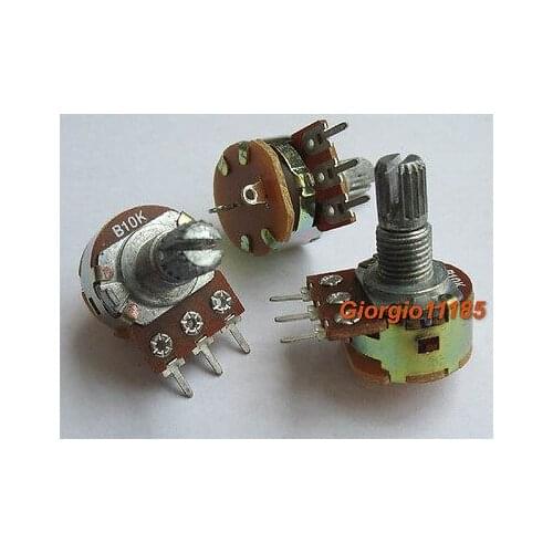 10pcs Potentiometer Pot B10K 10K ON OFF Switch Linear shaft 15mm