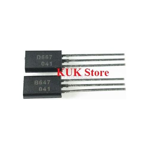 Real Original 100% NEW B647 D667 2SB647 2SD667 TO-92M 20Pair = B647 20PCS + D667 20PCS