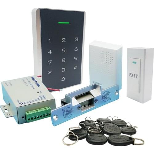 Rfid 125khz keypad DIY Full Electric Strike Door Lock Access Control System Kits