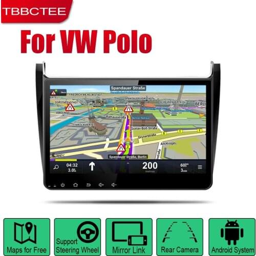 TBBCTEE Android Car Radio Stereo GPS Navigation For Volkswagen VW Polo 2012~2016 Bluetooth wifi 2din Car Radio Stereo Multimedia