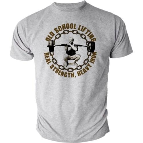 Old School Training Strongman Power Lifting Bodybuilding Pumping Iron Cross Fit 2019 New Fashion O Neck Slim Fit Skate T Shirt