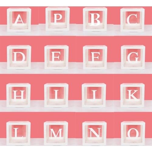 Baby Shower Decoration A-Z alphabet transparent name letter box balloons Gender Reveal birthday party boy girl Baby shower decor