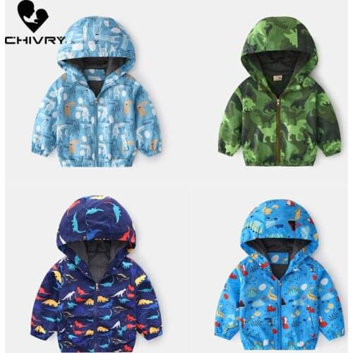New 2021 Spring Autumn Children Coat Kids Jacket Outerwear Boys Fashion Cartoon Print Windbreaker Baby Boys Clothes Clothing