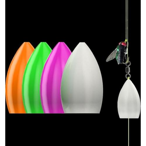 WALK FISH 4PCS Bullet Fishing Floating Fishing Space Beans Balls Texas Rig Luminous Plastic Worm Lightweight Lure Help throwing