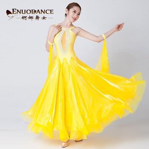 Lady Modern Dance Dress Girls Flamenco Dancing Wear Female Ballroom Dance Dresses Diamond Dancing Competition Dress D-0417