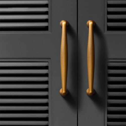 Gold Kitchen Door Handles Zinc Alloy Straight Cupboard Handles Knobs Cabinet Pull Yellow Bronze Furniture Handle