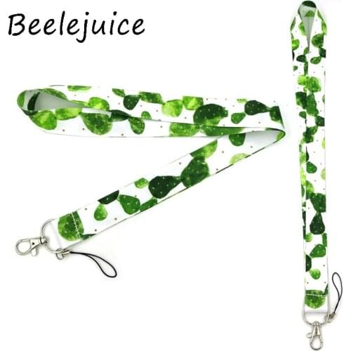 100pcs Cactus Mobile phone lanyard For keys ID Card Pass Gym USB badge holder DIY Hang Rope Tags Strap Neck Lanyards