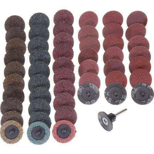 52Pcs Sanding Discs Set 60/80/120 Grit 2" Roloc Roll Lock Discs Pads Sanding Abrasives Fine/Medium/Coarse Pads Sanding Discs