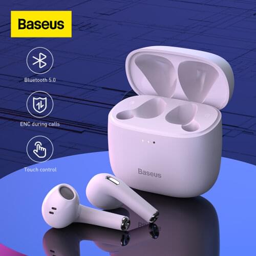 Baseus True Wireless Earphone Bluetooth Bowie E8 Low Latency TWS Headphone ANC Dual-device Earbuds Support Anti-lost for Sports
