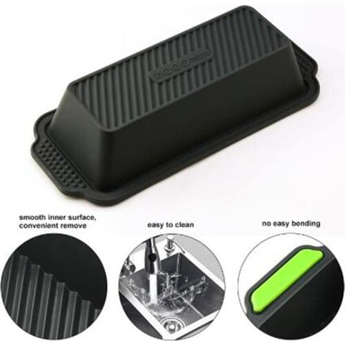 Binaural Toast Bread Box Rectangular Cake Mold New Cake Tool Dot Silicone Two Color Mold Non Stick Baking Tray