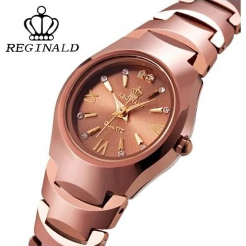Reginald Women Watches Top Brand Luxury Rose Gold Tungsten Steel Watch Fashion Dress Quartz Wristwatches Ladies Reloj Mujer