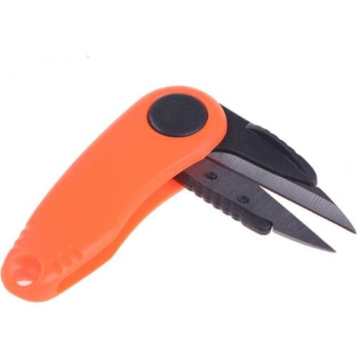 1pc Fishing Quick Knot Tool Shrimp-Shaped Stainless Steel Fish Use Scissors Accessories Folding Fishing Line Cut Clipper