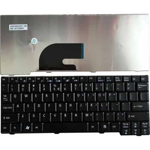 Keyboard for Acer for Aspire One ZG5 D150 A150 A150L ZA8 ZG8 D210 D250 A110 Emachines EM250 US keyboard BLACK