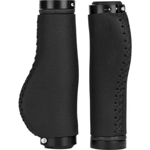 Leather Cycling Lock Sleeve Mountain Bicycle Handlebar Grips End Plug Mtb Accessories Parts Road Bike Handle Bar Cover mtb