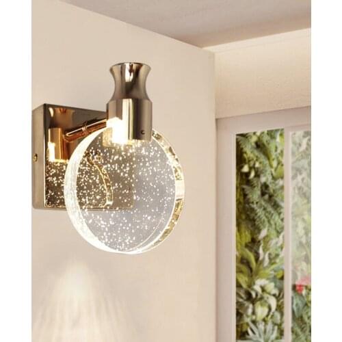 Creative simple atmosphere bedroom living room headlight bathroom mirror cabinet dressing table crystal wall lamp