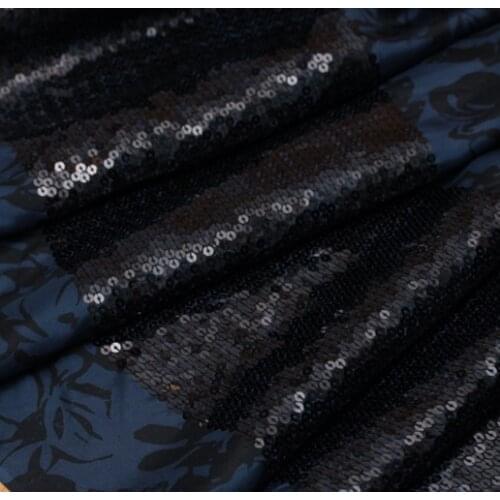 LEO&LIN Summer style Fashion silk 100% Silk material sequins 115CM cloth fabric patchwork (1 meter)