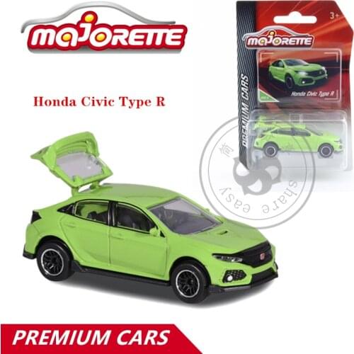 Majorette 1/64 PREMIUM Series Honda Civic Type R Car Hot Pop Kids Toys Motor Vehicle Diecast Metal Model