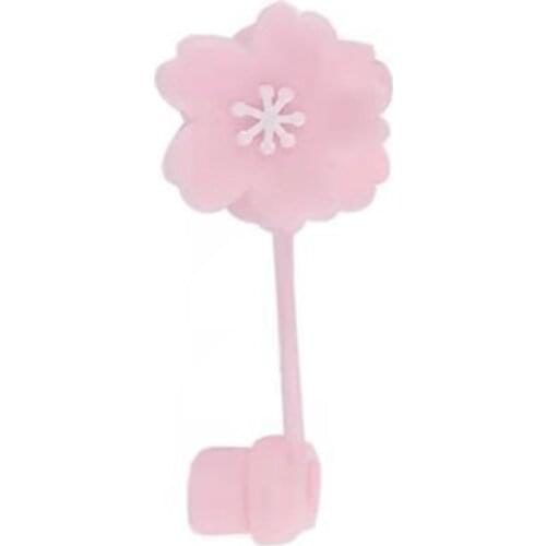 Cute Drinking Straw Tips Lid Flower Shaped Silicone Dust Proof Straw Plug Cartoon Reusable Straw Cover For Drinking Cup greater
