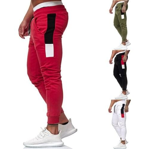 Mens casual pants, side stitching, elastic waist, sports trousers, mens health pants men pants jogging pants men