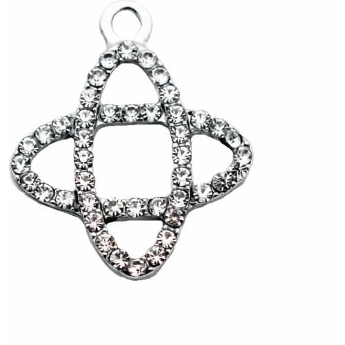 Newest 20pcs/lot Crystal Dangle Charms Lobster Clasp Hanging Charm For Bracelet&Pendant Floating Charms Jewelry