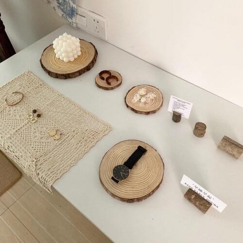 New Round Natural Wood Coasters DIY Wooden Cup Pad Tea Coffee Mug Drinks Holder Table Mat Table Decoration Rustic Home Decor