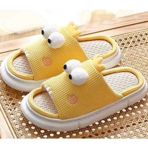 Cute Couples Slippers Men Women Slip On Peep Toe Womens Slides Indoor House Flat Shoes Autumn Flats Slipper Fashion Footwear