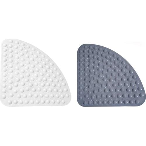 Corner Shower Mat Sector Rubber Anti-Slip Quadrant Bath Mat Anti-Bacterial Suction For Shower Tub Non-Slip Bathtub Mat 54X54Cm
