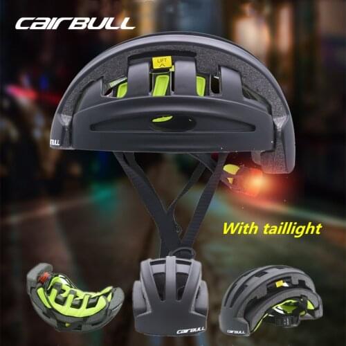 Bike Fold Helmet Road City Commute Safety Bicycle Helmet for Men Women With Taillight Foldable Sport Caps cascos para bicicleta