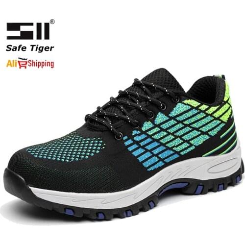 Large Size 36-46 Safety Shoes Steel Toe Safety Work Shoes For Men Breathable Anti-Smashing Anti-static Protective Shoes Men