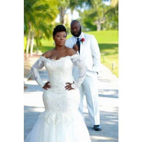 Wedding Dress 2015 Hot Sale Sweetangel Long Sleeve Off The Shoulder Plus Size Women Summer Spring Customized Bodas Bridal Gowns